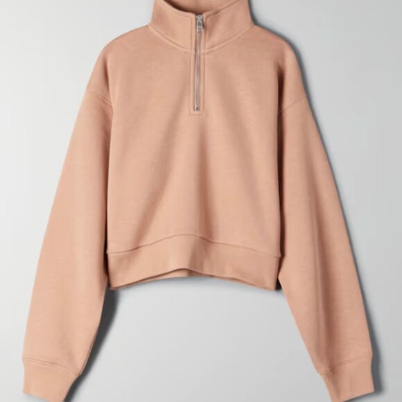 Aritzia Cozy Fleece Perfect 1/4 Zip Sweatshirt - S - Picture 1 of 4